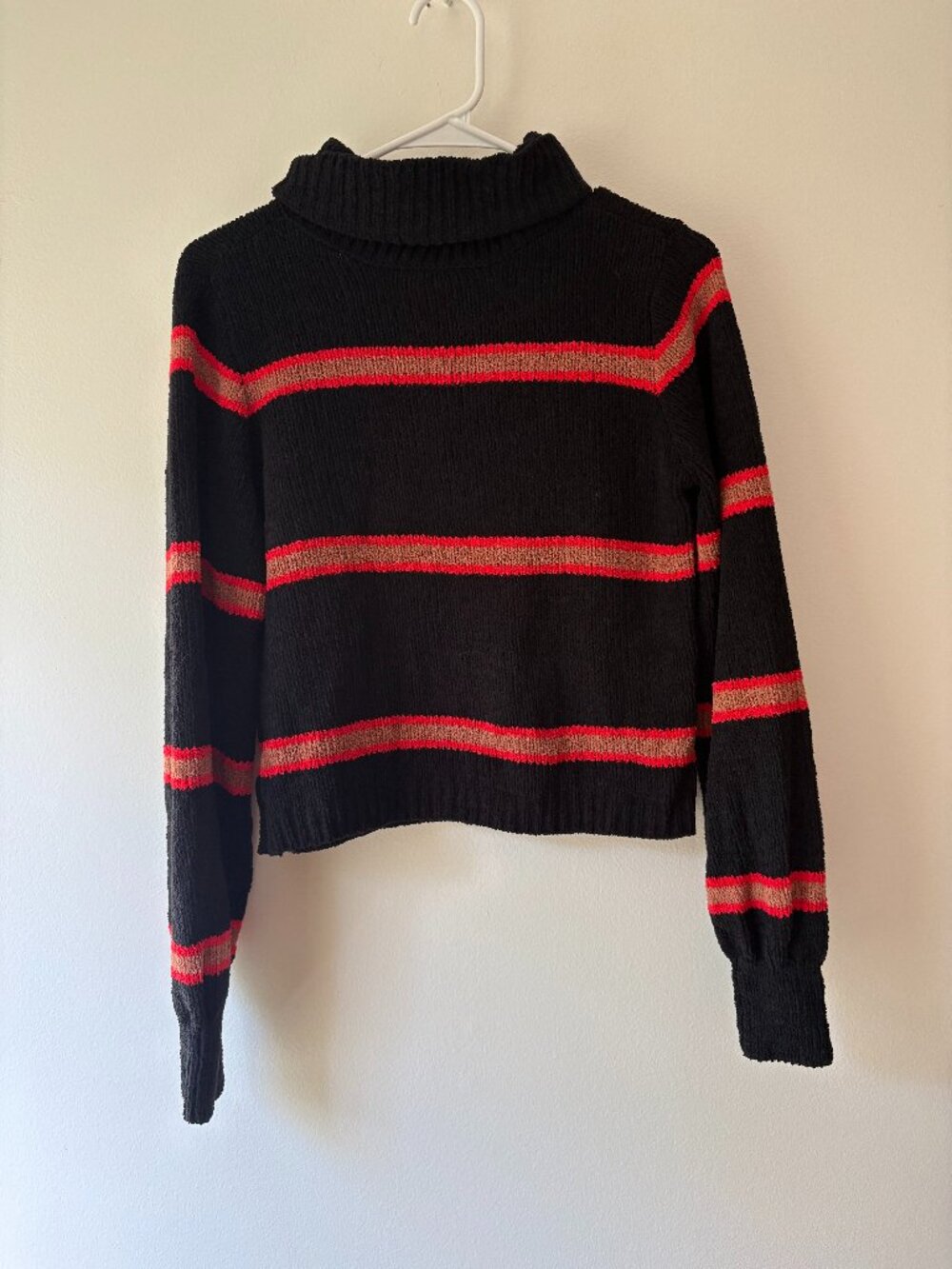 Wild Fable Striped Chenille Turtleneck Crop Sweater